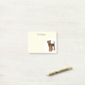 Post-it® Personnaliser Airedale Terrier (Sur un bureau)