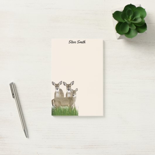 Post-it® Personnaliser Avec Son Nom Whitetail Deer (Bureau)