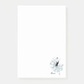 Post-it® Personnaliser Ballerina Sketch en bleu (Devant)