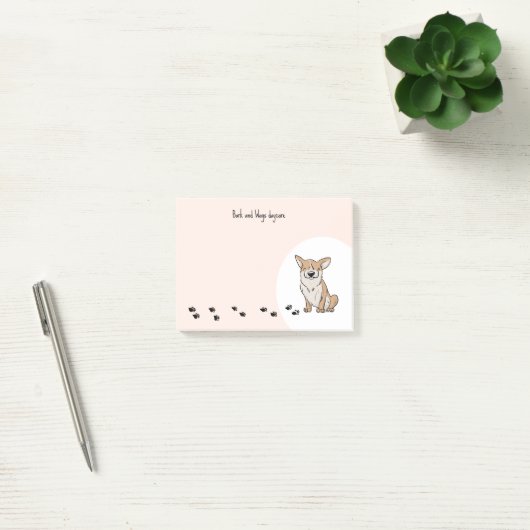 Post-it® Personnaliser Corgi (Bureau)