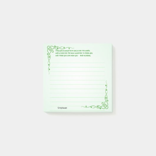 Post-it® Personnaliser : Irish Blessing (#3) Tresses celtiq (Devant)