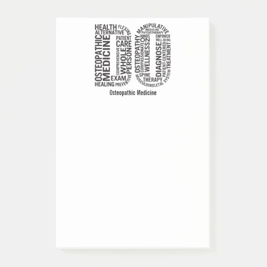 Post-it® Personnaliser la médecine ostéopathique DO Ostéopa (Devant)