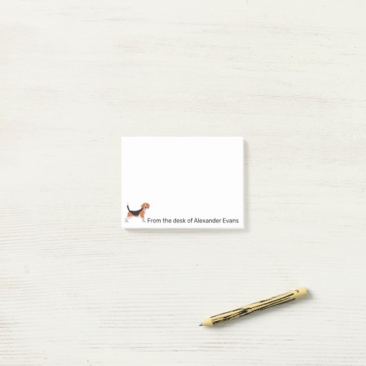 Post-it® Personnaliser le beagle (Sur un bureau)