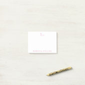Post-it® Personnaliser le nom du script, Cygne, Rose (Sur un bureau)