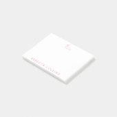 Post-it® Personnaliser le nom du script, Cygne, Rose (Incliné)