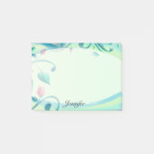 Post-it® Personnaliser le nom Plutôt vert floral mignon (Devant)