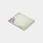 Post-it® Personnaliser le nom Pretty Rose Personnalisé (Incliné)
