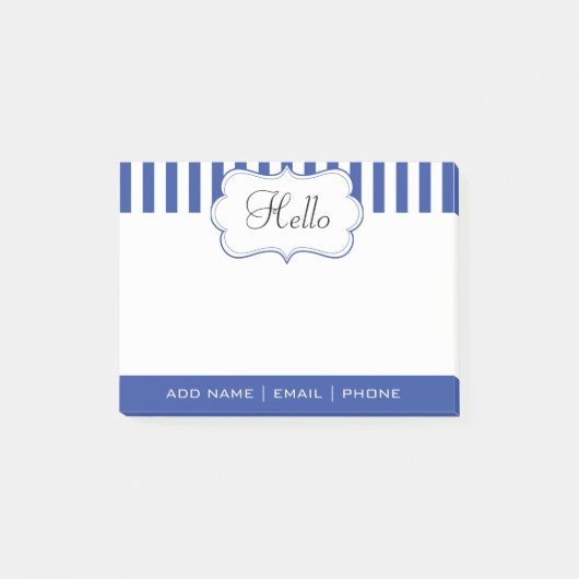 Post-it® Personnaliser les bandes bleues électriques classi (Devant)