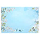 Post-it® Personnaliser Nom Blue Sky Simple Frontière Floral