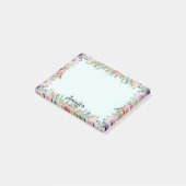 Post-it® Personnaliser Nom Flower Border Floral (Incliné)