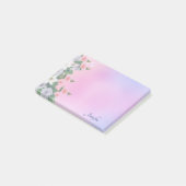 Post-it® Personnaliser Nom Pink Lavender Floral Cadeau (Incliné)