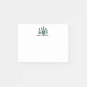 Post-It Personnalisés Pins Minimalistes Rustique