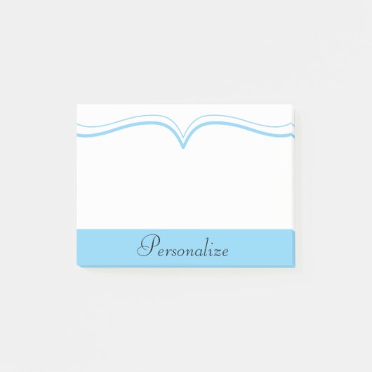 Post-it® Personnalisez le bleu placide chic (Devant)