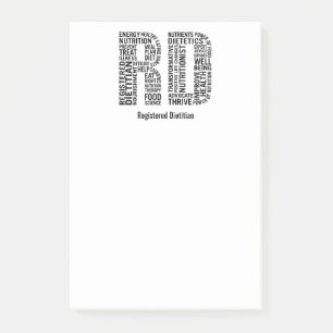 Post-it® Personnalisez le diététicien enregistré par nom RD