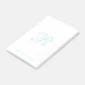 Post-it® Personnalisez le monogramme de script et le nom, s (Incliné)