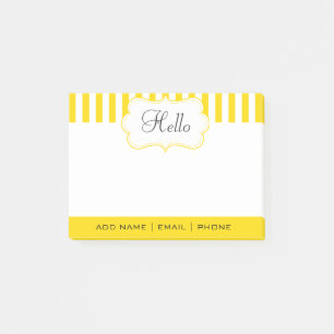 Post-it® Personnalisez les rayures chiques de jaune de