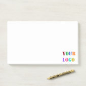 Post-it® Personnalisez votre logo de l'entreprise Notes de  (Sur un bureau)