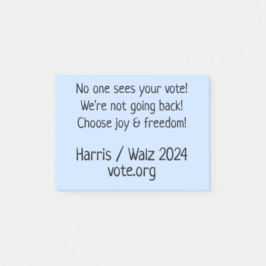 Post-it® Personne Ne Voit Votre Vote ! Notes de GOTV aux él (Devant)