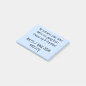 Post-it® Personne Ne Voit Votre Vote ! Notes de GOTV aux él (Incliné)