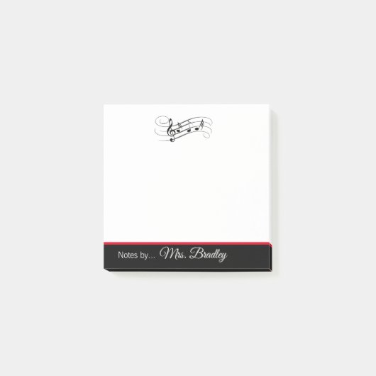 Post-it® Personnel musical et notes, professeur de musique (Devant)