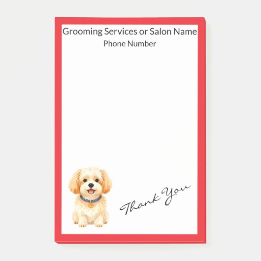 Post-it® Pet Grooming Personalized Luxury Trendy Collection (Devant)