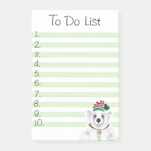 Post-it® Petit bébé ours polaire de Noël, petit ours de Pèr