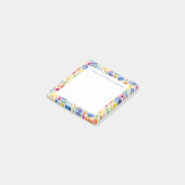 Post-it® Petit bloc-notes adhésif aquarelle florale colorée (Incliné)