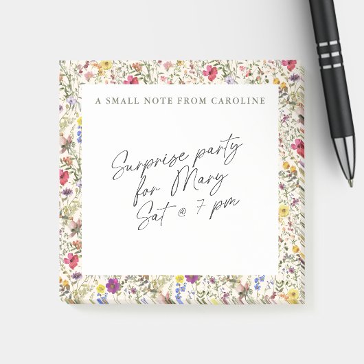 Post-it® Petit bloc-notes adhésif fleur sauvage aquarelle f