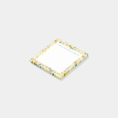 Post-it® Petit bloc-notes adhésif jaune floral aquarelle (Incliné)
