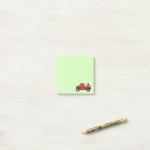 Post-it® Petit camion rouge vache (Sur un bureau)