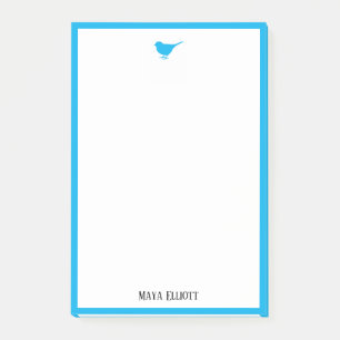 Post-it® Petit Ciel lumineux bleu oiseau et frontière sur b