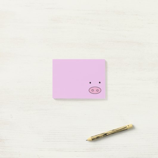 Post-it® Petit Cochon, Petit Cochon, Chien, Cochon Rose, An (Sur un bureau)