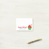 Post-it® Petit gâteau de Noël joyeux cadeau de Noël (Sur un bureau)