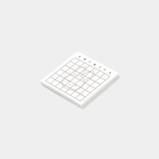 Post-it® Petit lapin en latte Calendrier Post-It Notes (Incliné)