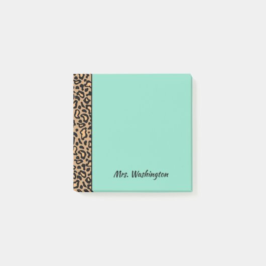 Post-it® Petit Leopard Personnalisé Poste d'enseignant (Devant)