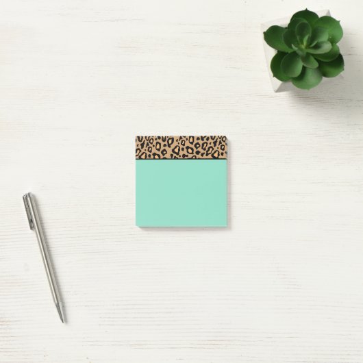 Post-it® Petit Leopard Turquoise Notes (Bureau)