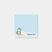 Post-it® Petit manchot assis avec des boules de neige (Devant)