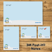 Post-it® Petit manchot assis avec des boules de neige