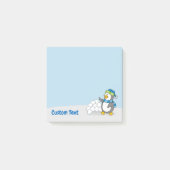 Post-it® Petit manchot avec boules de neige agitant (Devant)