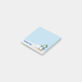 Post-it® Petit manchot avec boules de neige agitant (Incliné)