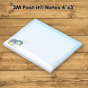 Post-it® Petit manchot qui attrape une boule de neige