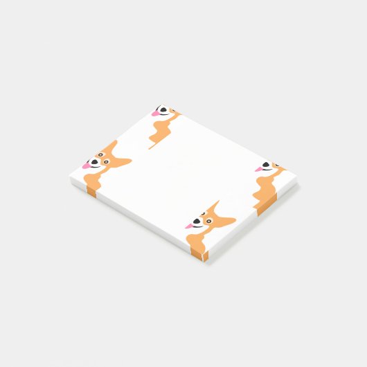 Post-it® Petit motif mignon de corgi (Incliné)