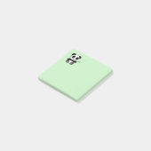Post-it® Petit Panda mignonne avec bâton en bambou (Incliné)