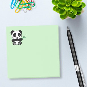 Post-it® Petit Panda mignonne avec bâton en bambou