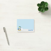 Post-it® Petit pingouin assis avec des boules de neige (Bureau)