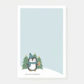 Post-it® Petit Pingouin de Noël mignon | Nom (Devant)