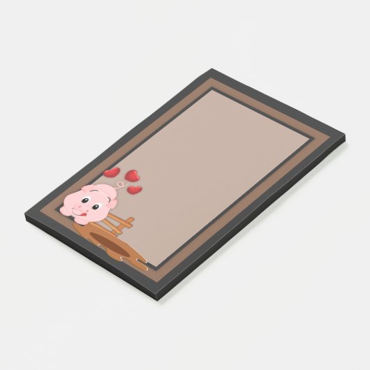 Post-it® Petit Rose Piggy (Incliné)