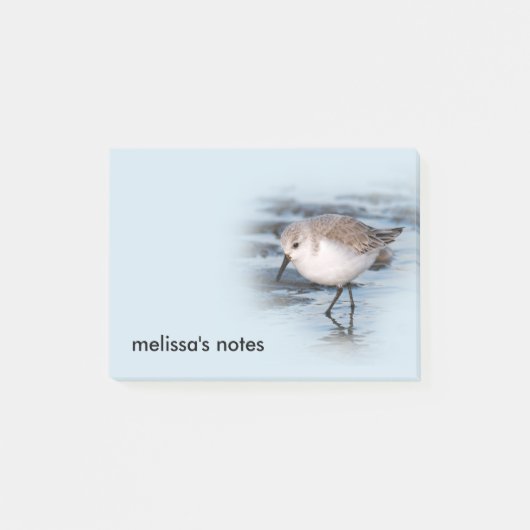 Post-it® Petit Sanderling mignon à la plage (Devant)