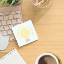 Petite ampoule jaune bleu Art 3x3 Mini collant