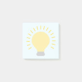 Post-it® Petite ampoule jaune bleu Art 3x3 Mini collant (Devant)